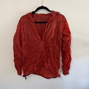 Patagonia Houdini Maroon Packable Lightweight Rain Jacket with Hood